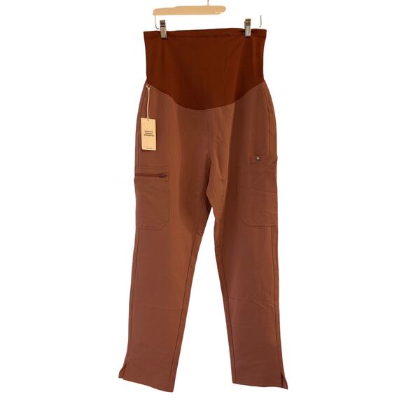 Figs Yola Maternity Scrub Pants™ 2.0 Small Petite Mauve - Picture 2 of 4